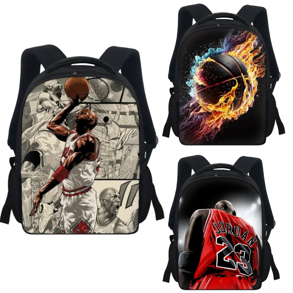 Mochila escolar personalizada para niños pequeños, regalos para fanáticos del baloncesto, mochila portátil para la temporada de regreso a la