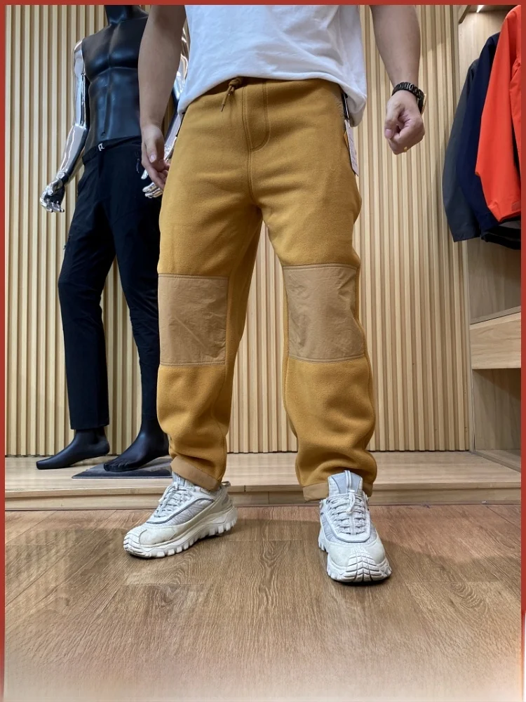 

Уличные тяжелые повседневные спортивные штаны на подкладке для мужчин и женщин, пары, свободные брюки для отдыха на открытом воздухе