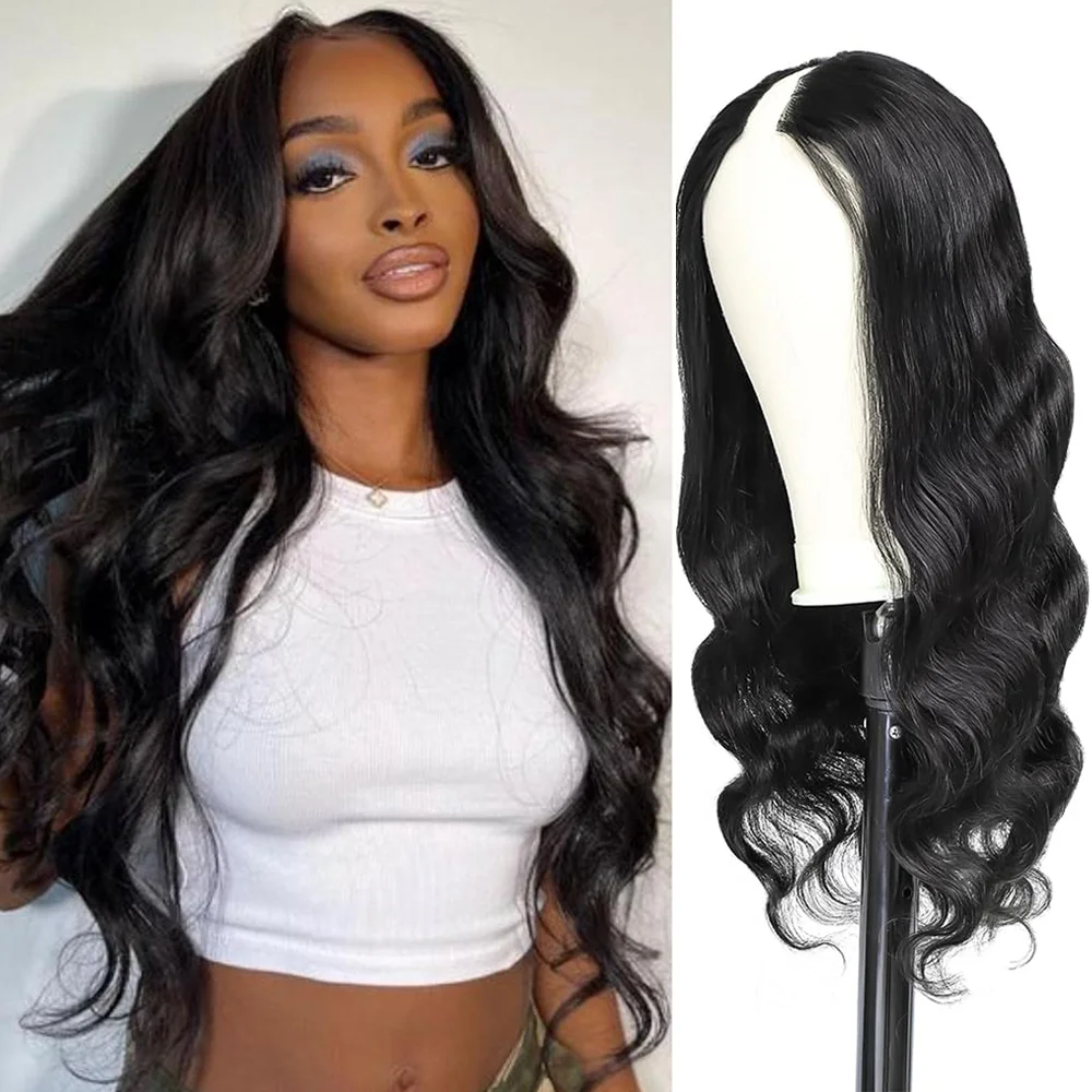 

200 Density Body Wave Human Hair Wigs Hd Lace Frontal Wig 16-32inches Natural Black V Shape Wig No Tangle Wigs Hair for Women