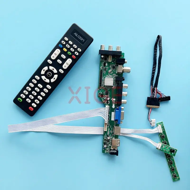 

For B140XTN01 B140XTN02 B140XTN03 Controller Board LVDS 40 Pin 14" Monitor 1366*768 DIY Kit Digital Signal DVB 2AV+USB+DHMI+VGA