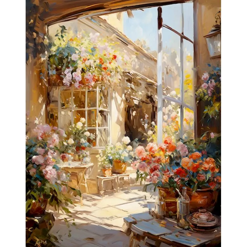 

GATYZTORY DIY Paintings By Numbers Kits Acrylic Paint By Numbers For Adults Landscape On Canvas Modern Wall Home Decoration Gfit
