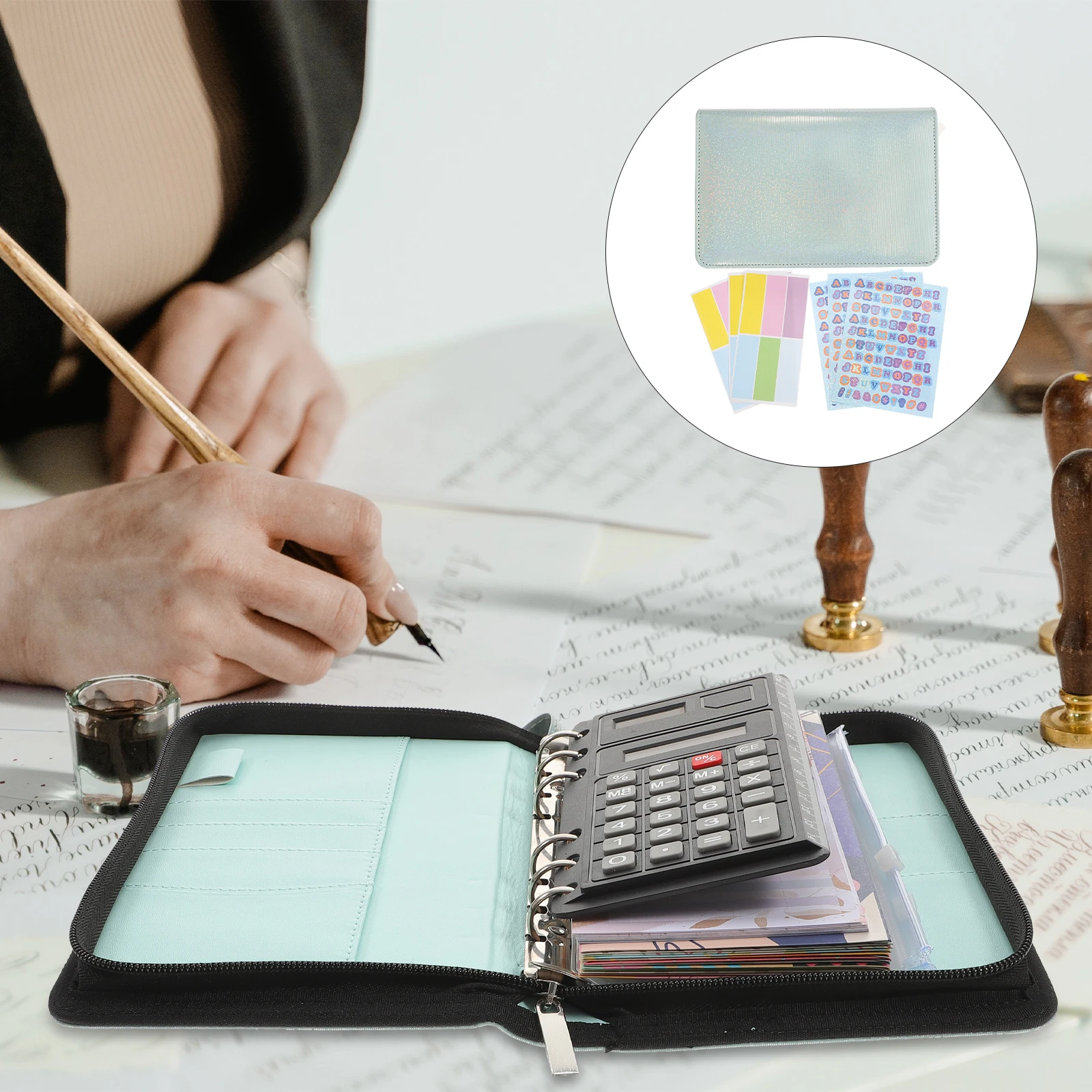 1 set 1 Set Multifunctional Budget Envelope Clutch Bag Portable Wallet For Credit Cards Cash Id Organizer Storage Bag