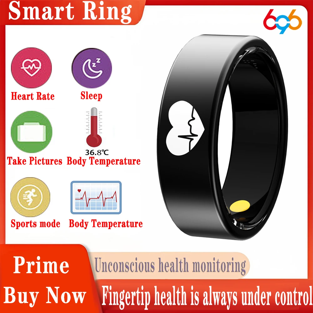 

2025 ECG Smart Ring Men Women Health Tracker ECG Monitor Heart Rate Body Temperature Lovers Intelligent Rings Waterproof Fitness
