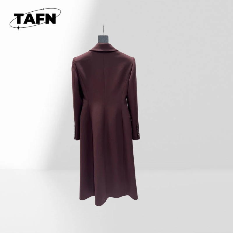 سترة نسائية كورية غير رسمية سترة واقية متوسطة الطول للركاب ملابس خارجية مع أصفاد قابلة للتعديل AJ2304