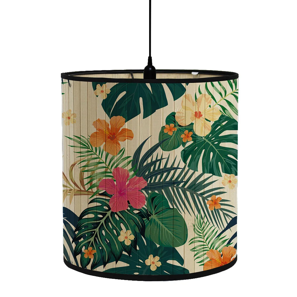 Imagem -05 - Bamboo Art Light Shade Lamp Shade Retro Jungle Decoration Home Decor Lustre Bar Coffee Shop E27 Luminária