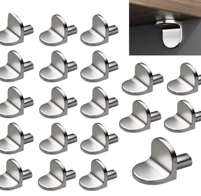 20/50PCS L-Shaped Shelf Supports Wardrobe Fixed Brackets for Bookcase Wooden Glass Layer Board Furniture Pegs