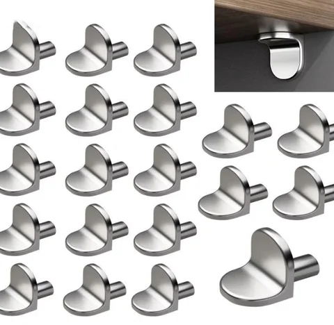20/50PCS L-Shaped Shelf Supports Wardrobe Fixed Brackets for Bookcase Wooden Glass Layer Board Furniture Pegs