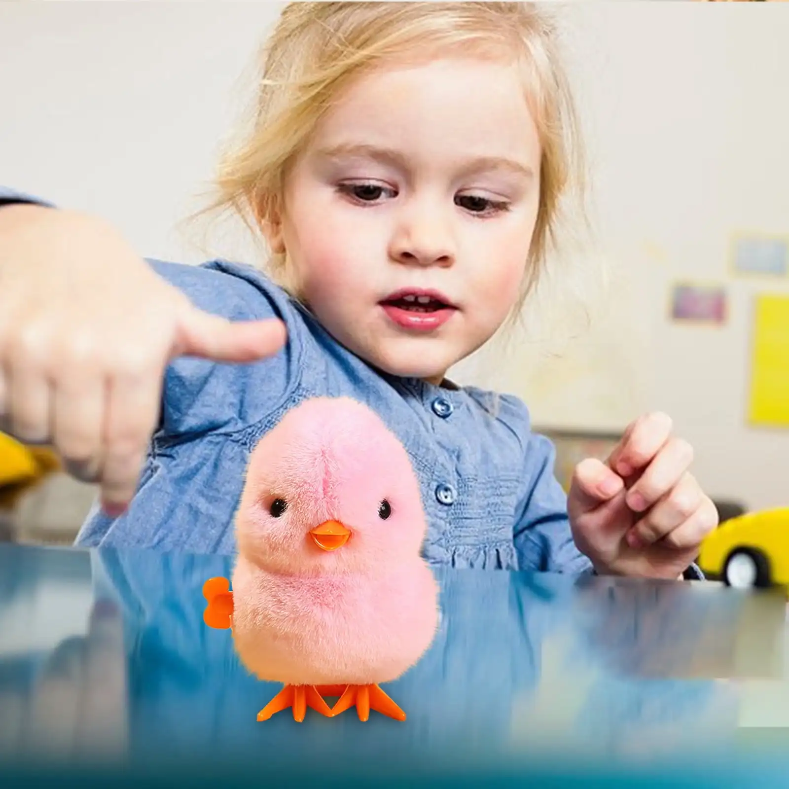 1 pz giallo che salta pollo giocattoli di peluche catena mobile avvolgimento bambole morbide simulazione anime peluche regalo di compleanno per bambini