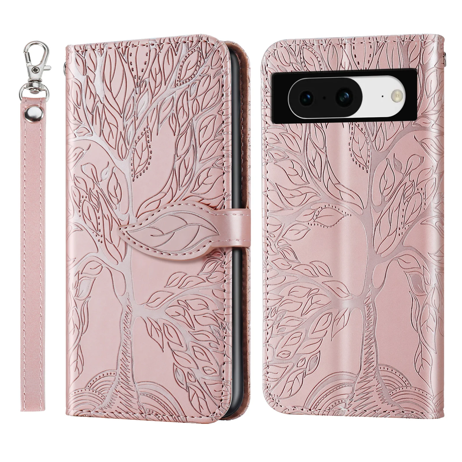 

For Google 8 / 8 Pro case, Tree of Life leather case with card slot, clamshell leather case