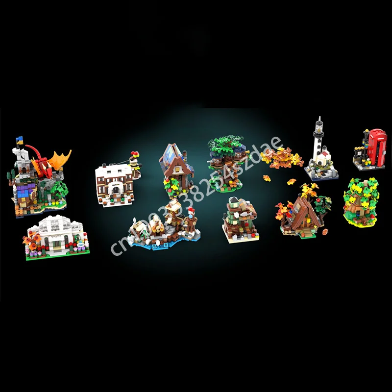 

4003 шт. MOC, коллекция мини-идеек, 2024, строительные блоки, сборка STEAM, обучение, практические способности, рождественская игрушка в подарок