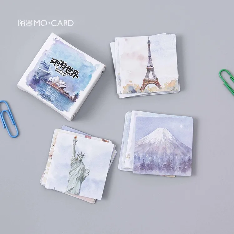 45 Pcs/Set Travel round the world Paper Sticker Decoration DIY Handmade Arts Craft Sticker