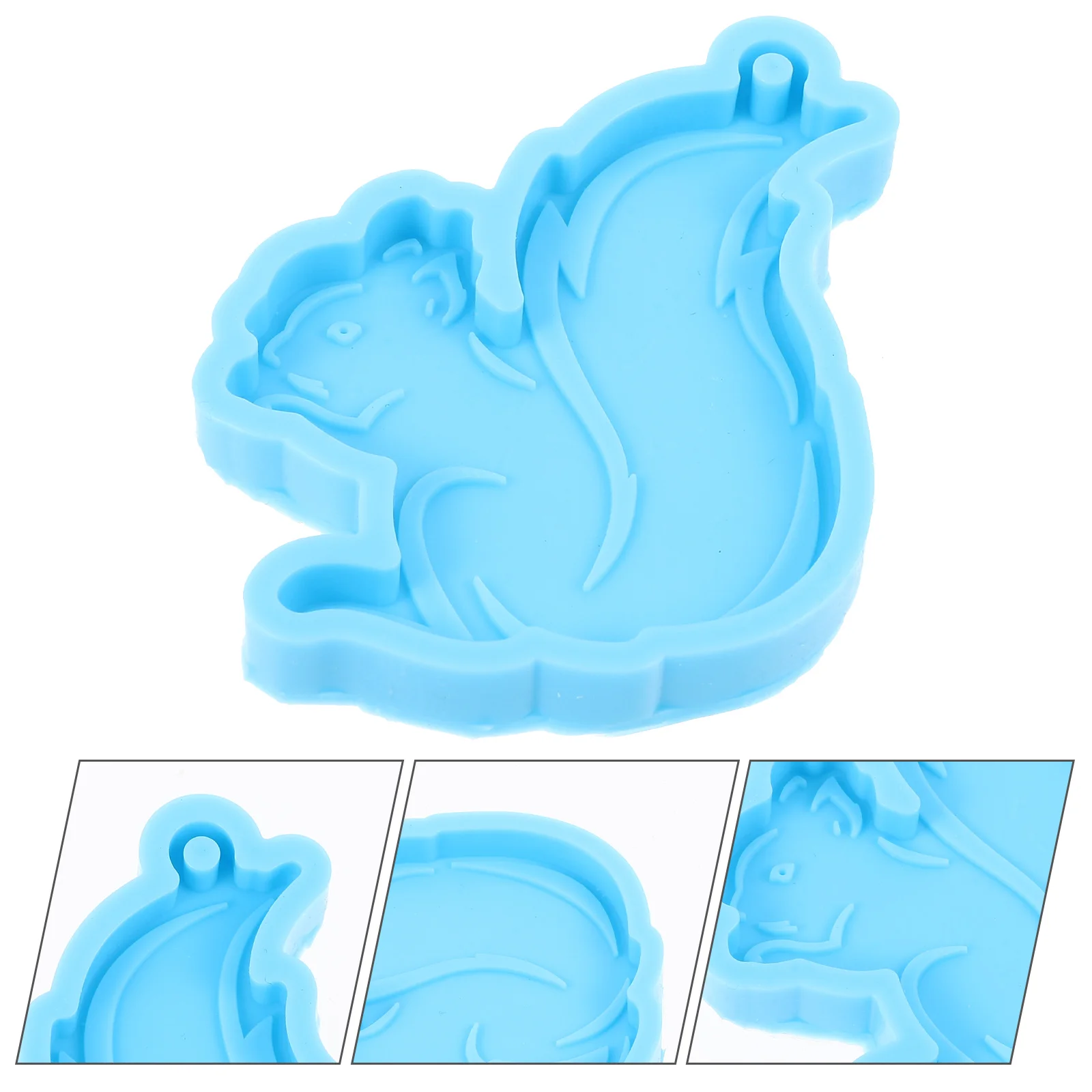 Squirrel Pendant Mold Small Keychain Silicone Molds Crystal Epoxy Resin Moulds DIY Silica Gel Casting Accessories Convenient