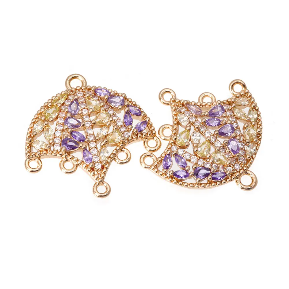 High Quality 18K Gold Color Brass and Zircon More Style Earrings Connect Charms Pendants Jewelry Making Diy Findings Accessories