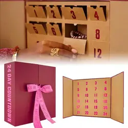 24-Day Holiday Countdown Calendar Decor Christmas Advent Calendar Jewelry Accessories Christmas New Year Gifts For Women Girls