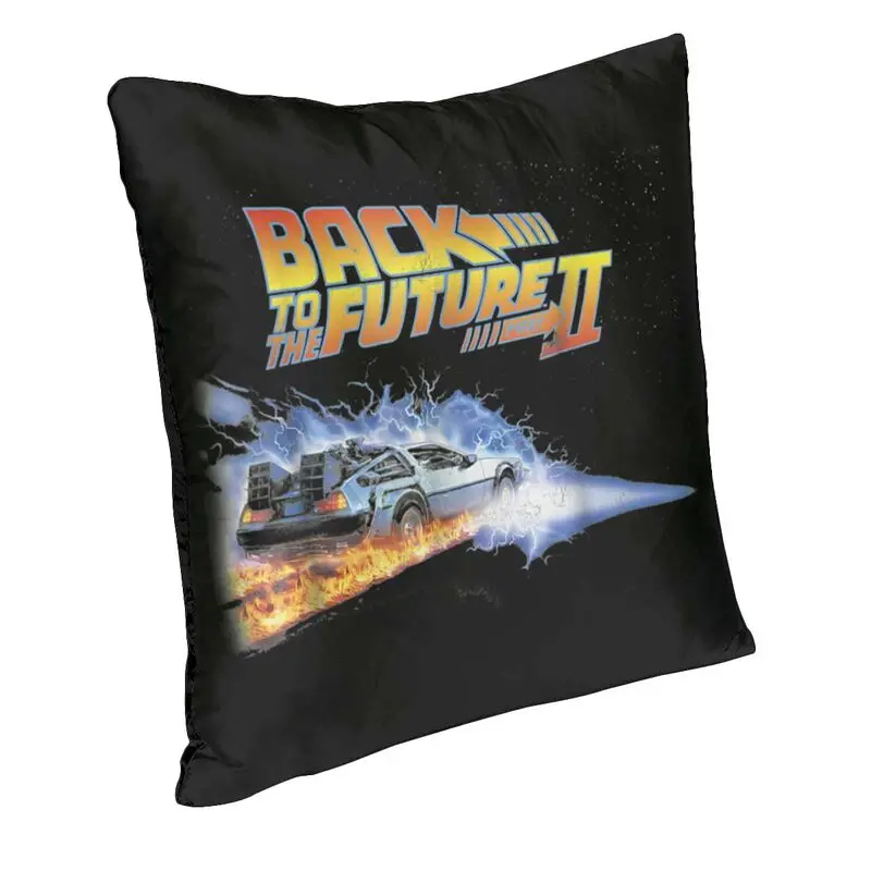 Cool Movies Race Cars Back To The Future Square Throw Pillow Case Home Decor 3D Double Side Printing Cushion Cover Living Room