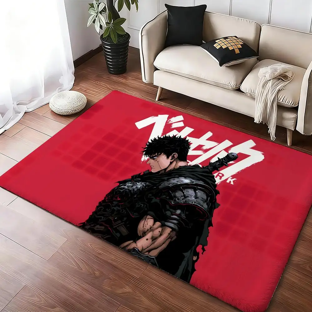Alfombra de Guts Sword In Berserk, alfombra de franela acogedora, suave y gruesa, antideslizante, para sala de estar, dormitorio, cocina, decoración