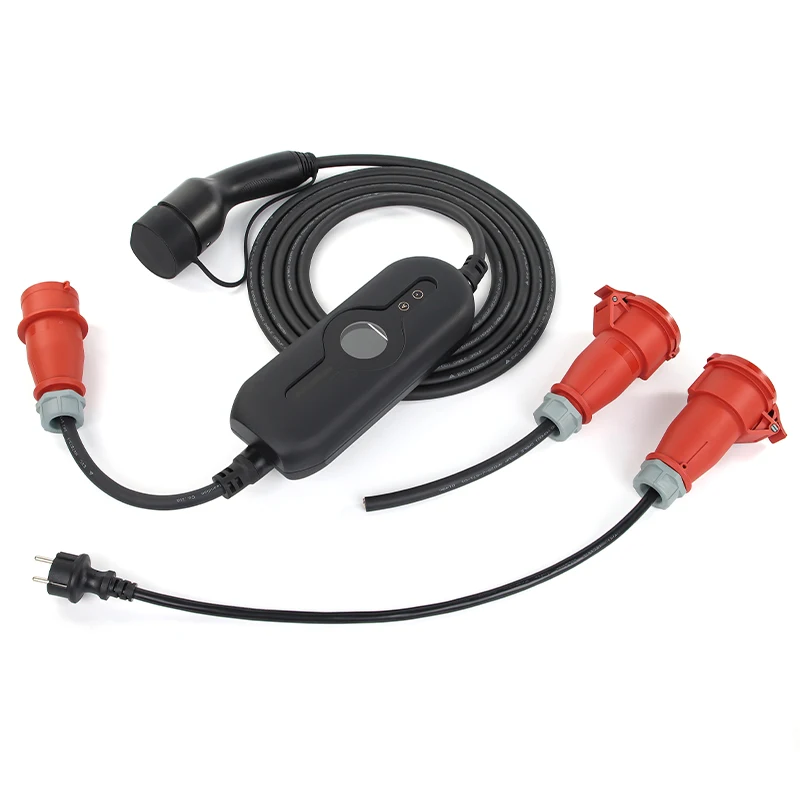 11KW 16A Typ2 EV Tragbares Ladegerät EVSE Ladebox Elektroauto-Ladegerät CEE-Stecker Elektrofahrzeug-Ladegerät