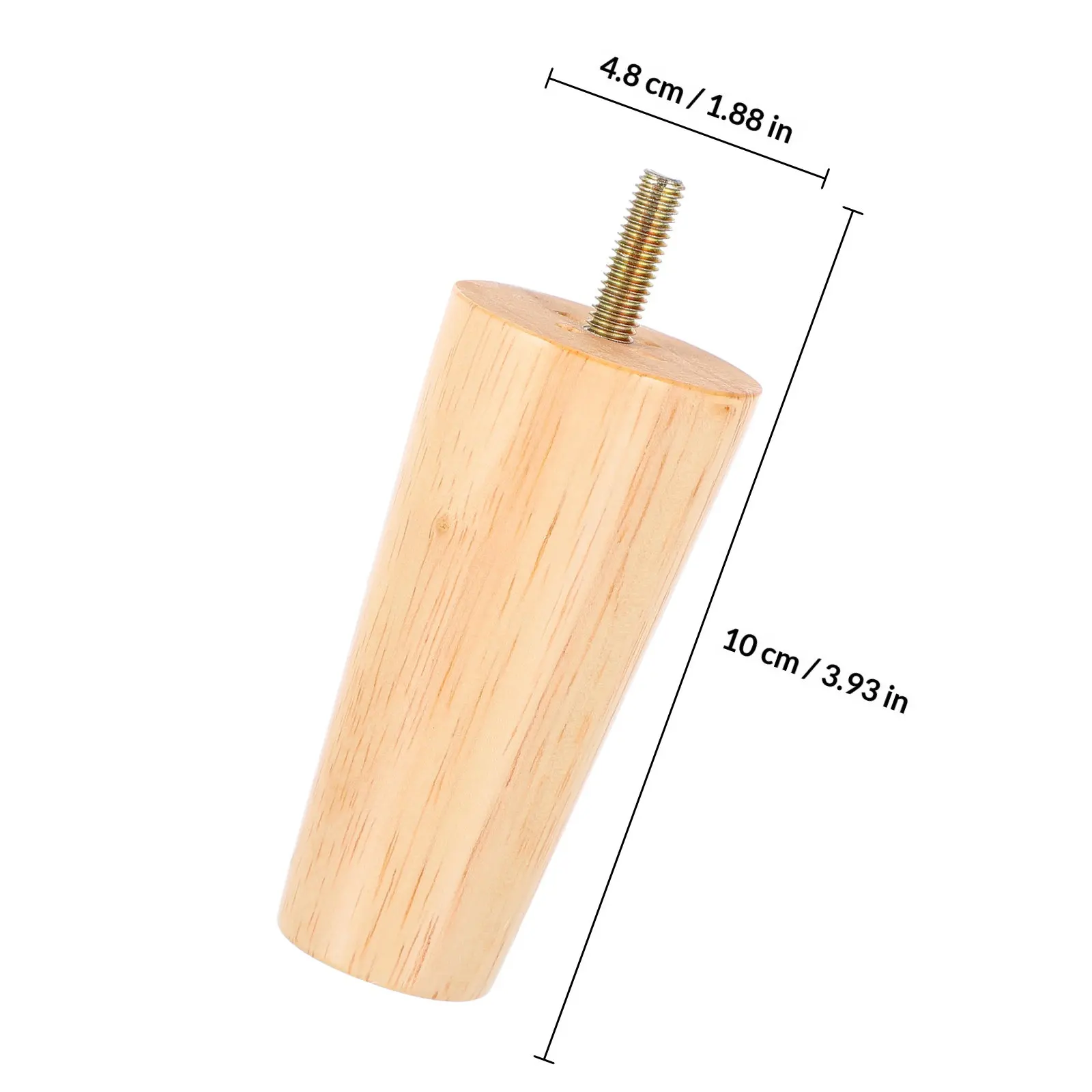 4Pcs Premium Solid Wood Furniture Legs Tapered Elegant Modern Style for Sofa Table Desk Cabinet Workbench Dining Table Floor