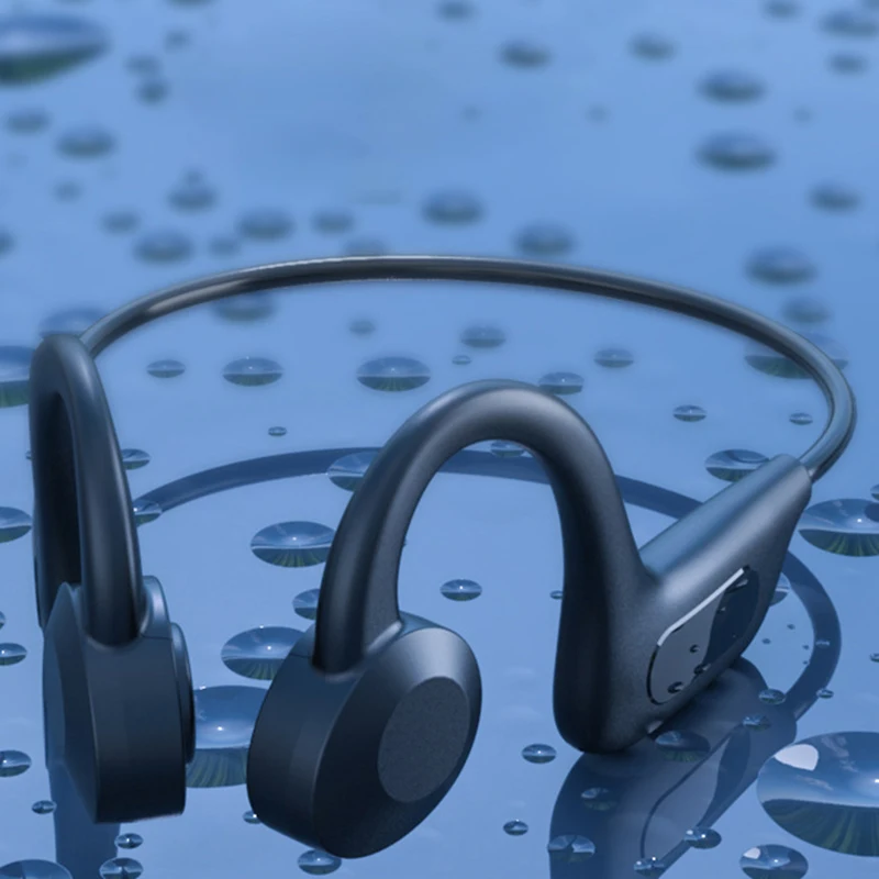 Auricolari Bluetooth wireless a conduzione ossea aerea di alta qualità, orecchie da appendere, sport da corsa, auricolari da appendere al collo