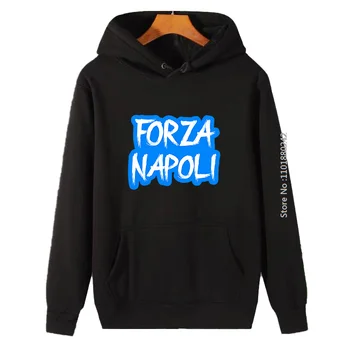 Italy Soccers Champion Napoli Souvenir Hooded Shirt Street Fashion Graphic Hooded Sweatshirts High Quality Men's Winter Clothes