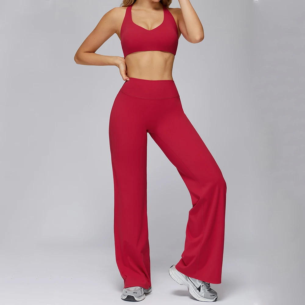 Yoga Set 2 Pieces Sports Outfits Female Clothing Fitness Vest Sportswear Women Tracksuit High Waist Leggings Sport Bra Yoga Suit