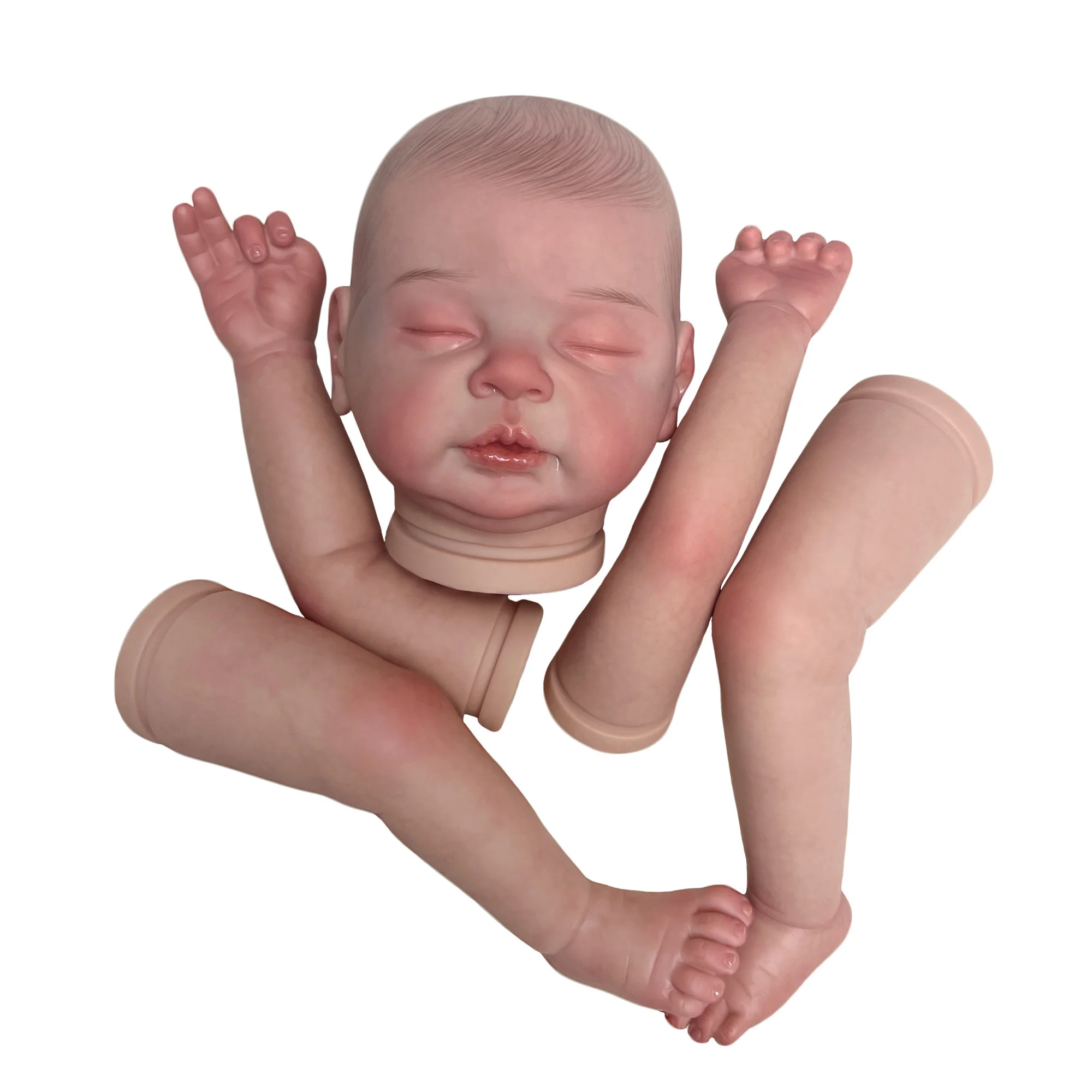 

Reborn Bebe 22 Inch Lovely Doll Kits Artist Painting Reborn Baby Handmade Lifelike Mold Cute Face Realistic Painted Already Kit