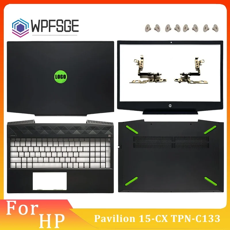 NEW for HP Pavilion 15 15-CX CX0001la Gaming Laptop Top Case LCD Back Cover/Front Bezel/Hinges/Palmrest Keyboard Top Lower Case