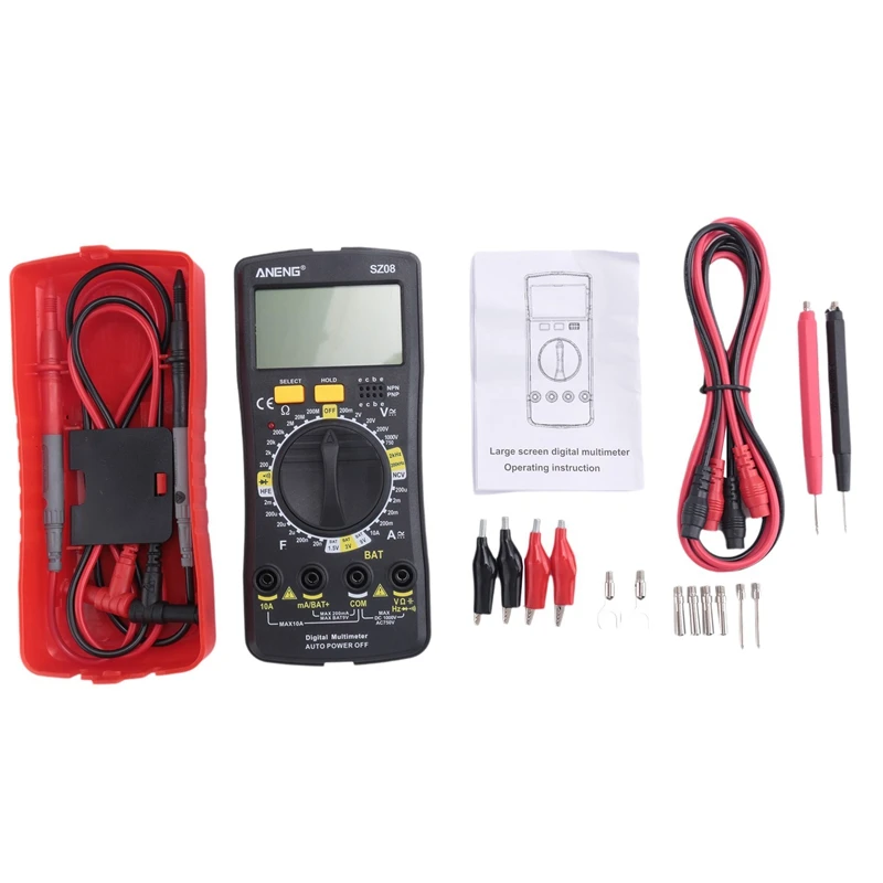 ANENG SZ08 Ultra-Thin Storage Meter Auto Voltmeter AC DC 220V Resistance Handhold Testers