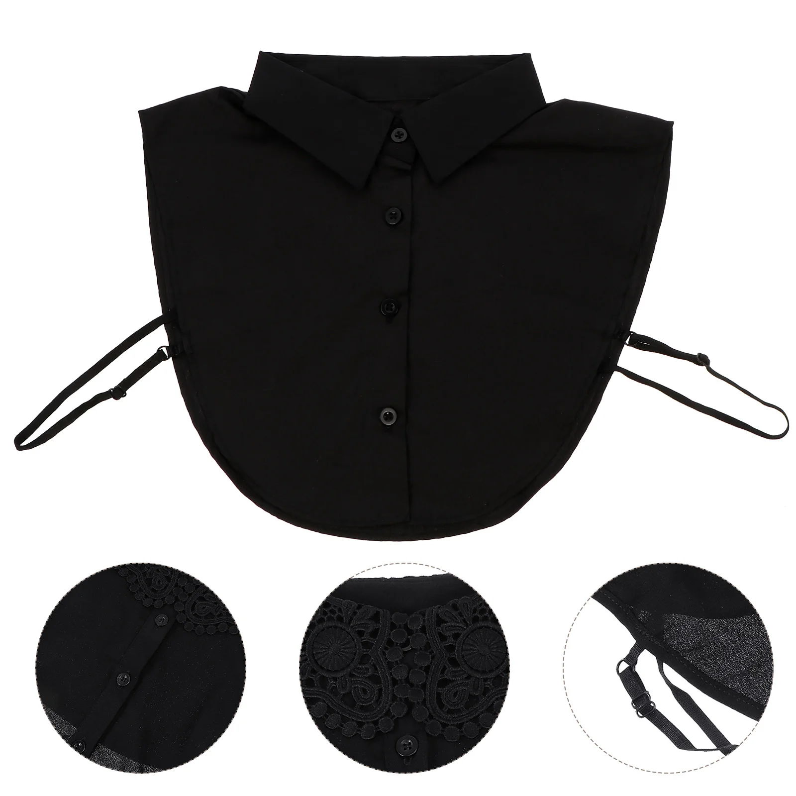

1pc Chiffon Fake Collar Detachable Shirt Women Sweet Collar Accessory All Match Sweater T-shirt Blouse Clothing Trend