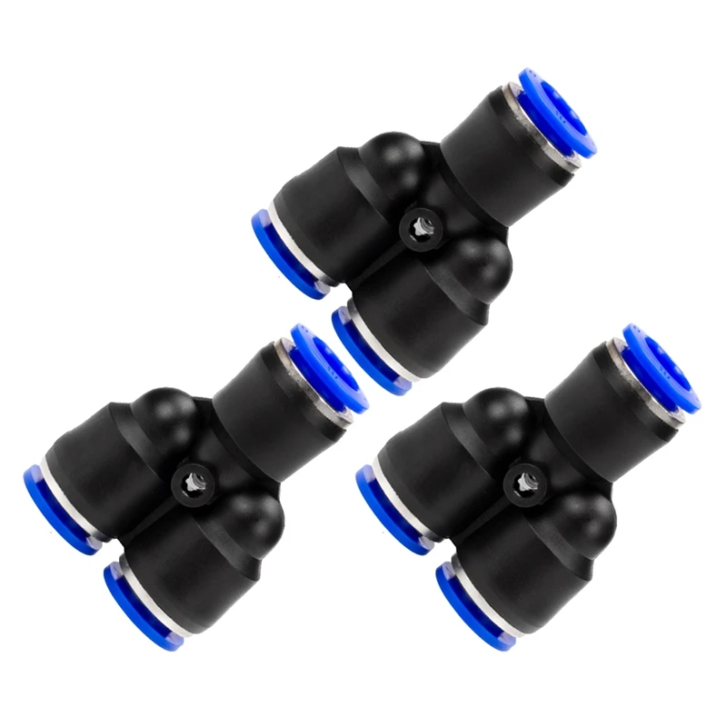 1 Set Plastic Quick Connectors Pneumatic Connector Fitting Quick For Air Water Connecting Pyconnect 10Mm Y Shape PY-10