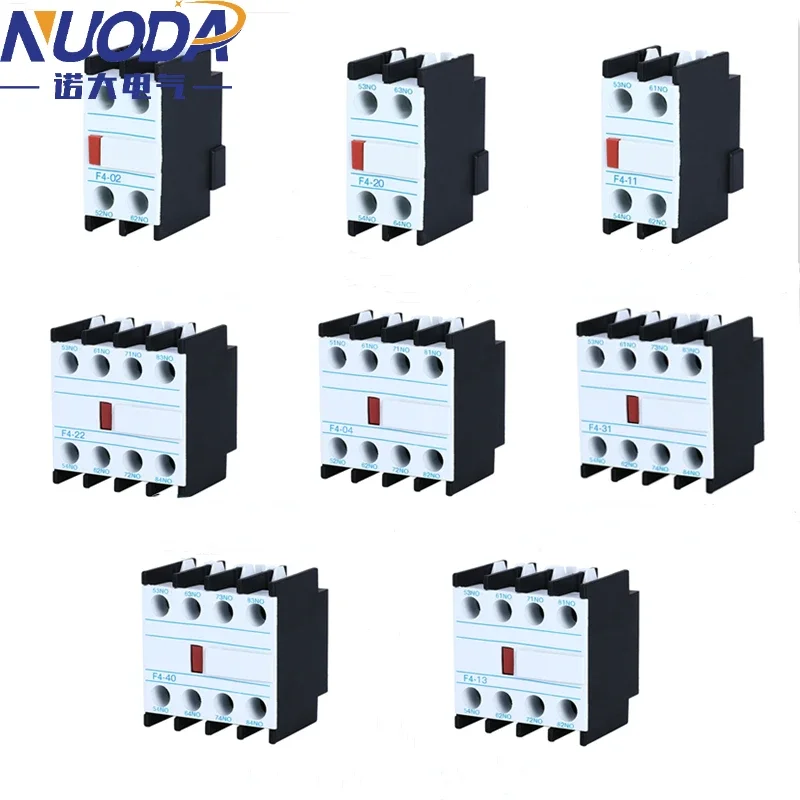 The Auxiliary Contact for F4-22 F4-11 LA1-DN22 LA1-DN11 Contactor Block AuxiliaryLC1-D AC Contactor 4 Poles 220v 2NO+2NC