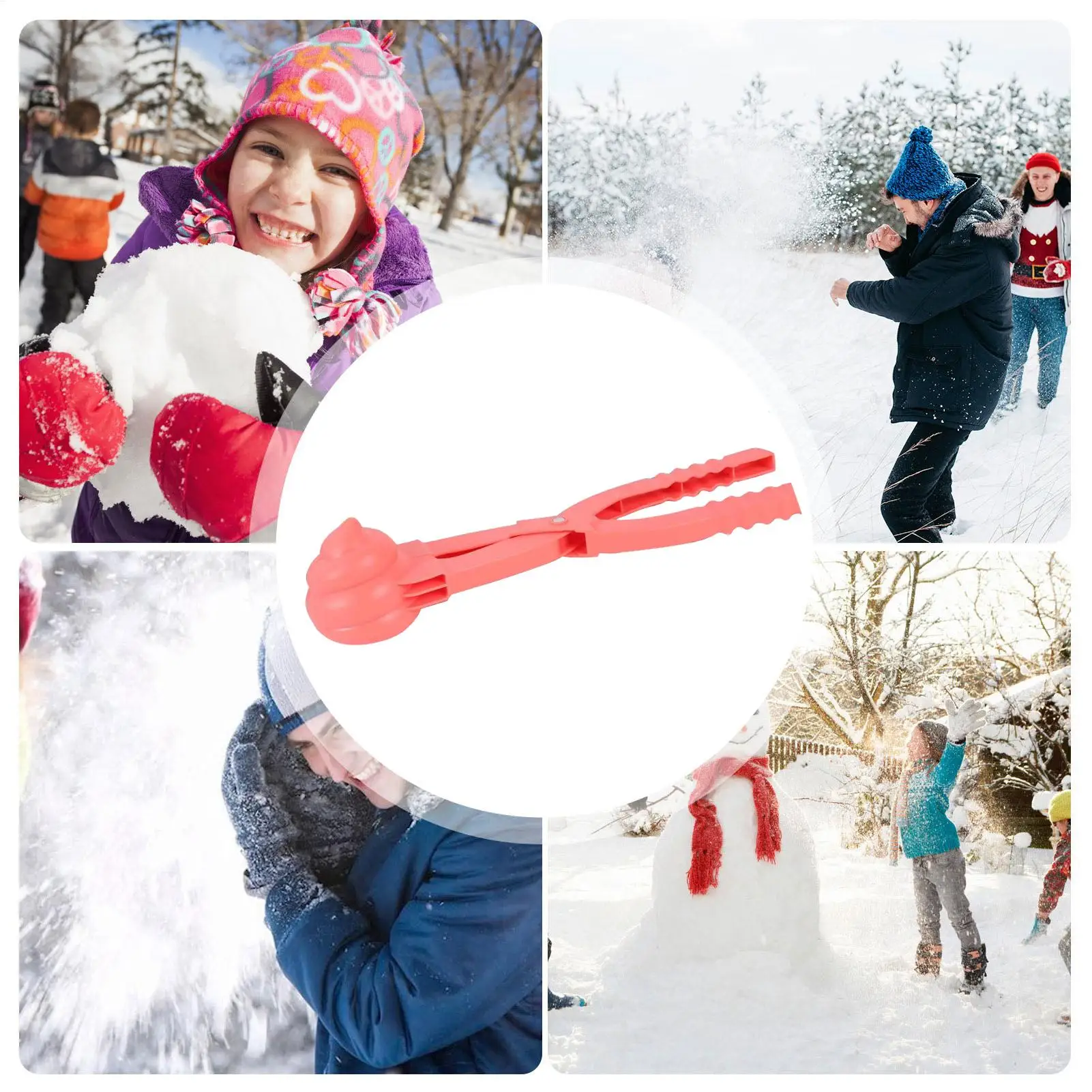 Grappige Kak Sneeuw Schimmel SnowballMaker Sneeuw Speelgoed Winter Sneeuw Schimmel Tang Draagbare Cartoon Sneeuw Zand Clip Schimmel Kid Sneeuwballengevecht