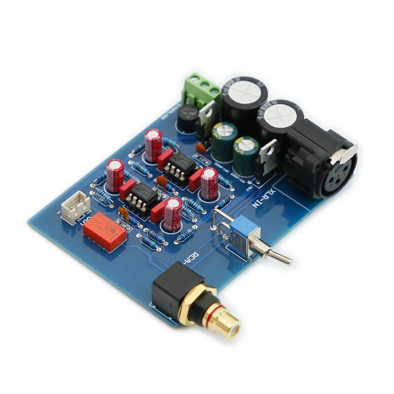 JRC5532 RCA Single-Ended XLR Balanced Input Conversion Balanced Output Board อินพุตเลือก Board (Mono) สำหรับ Audio Amplifier