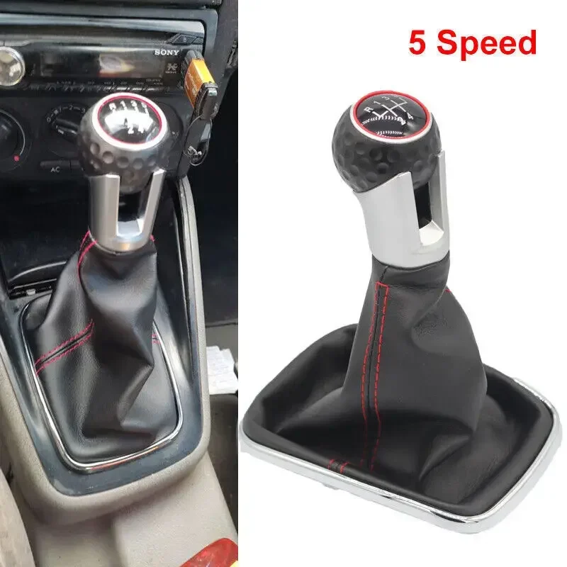 For VW Golf 4 MK4 GTI R32 1998-2006 5 Speed Gear Shift Knob Boot 12mm Hole