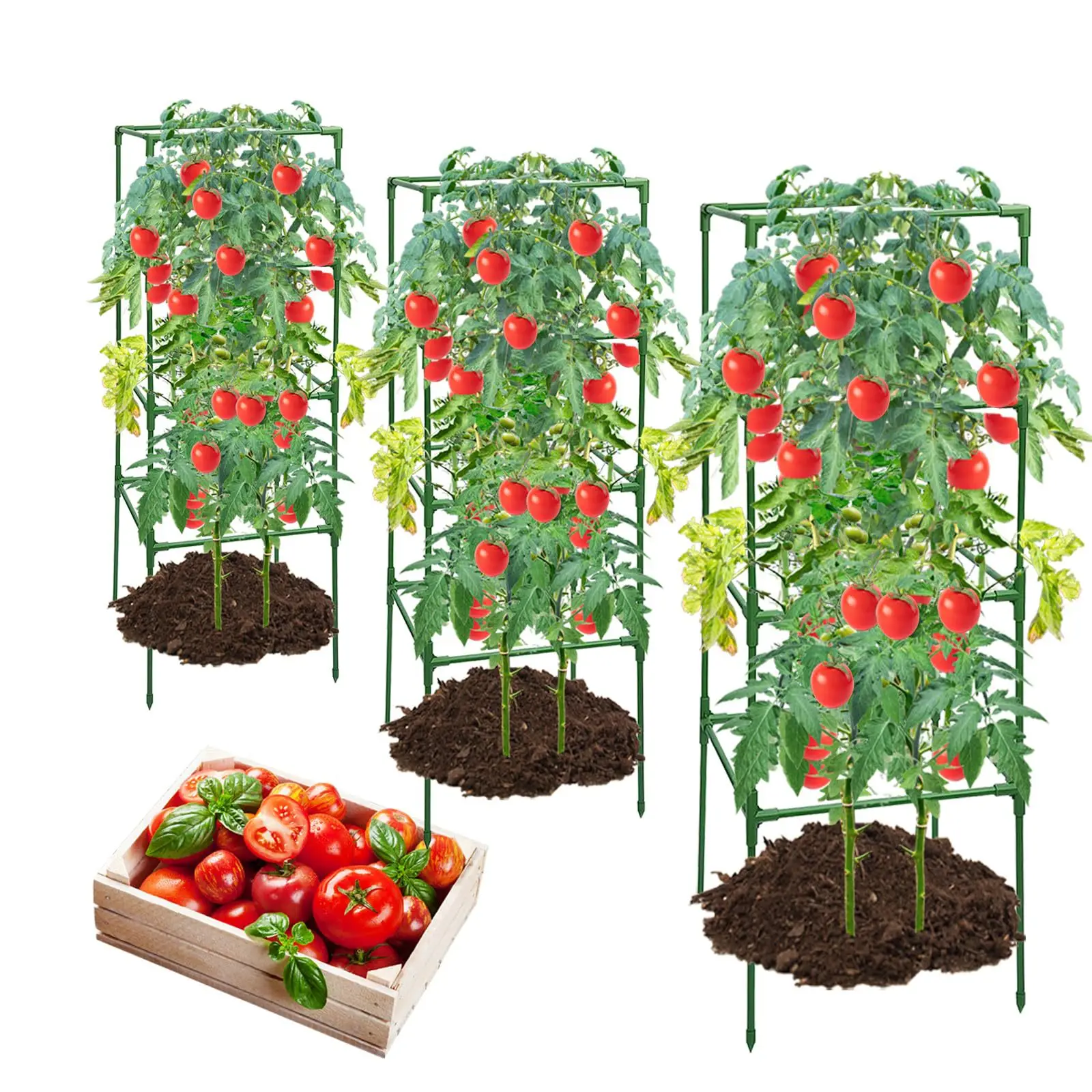 

Cross-border hot sale New square tomato rack Tomato rack with planting bag, support rack, tomato rack