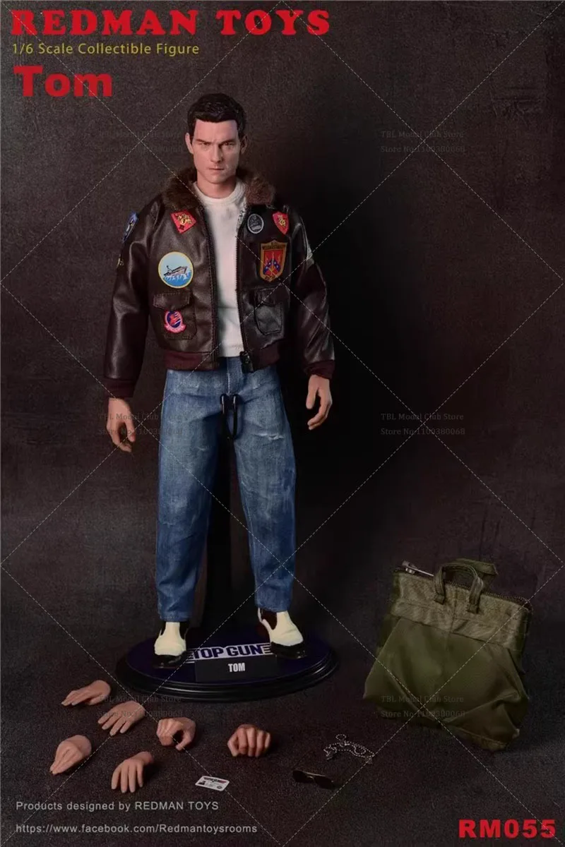 ในสต็อกของเล่น REDMAN RM055 1/6 Scale ทหารชายรถจักรยานยนต์ Boy Tom Cruise ชุด 12 ''Action Figure สําหรับคอลเลกชัน