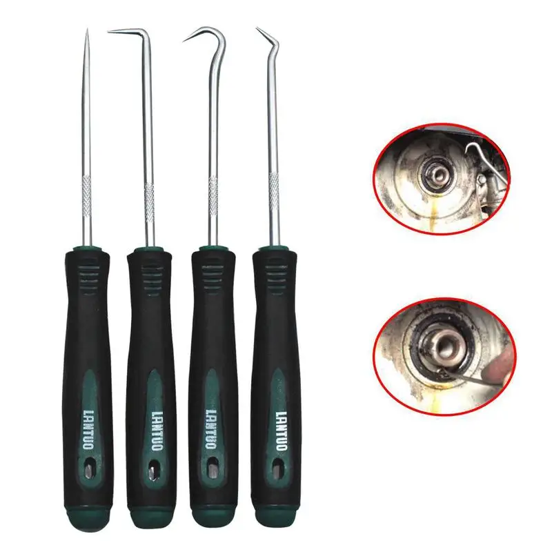 4 Pieces Long Pick & Hook Set Gasket Puller Pick Tools For Removing Car Auto Oil Seal O-Ring Seal Tools