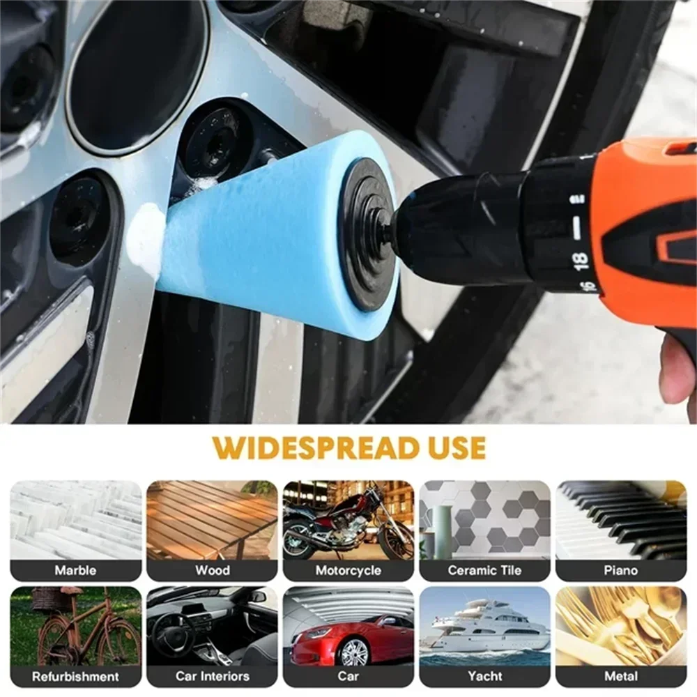 1-10 個車のハブ研磨スポンジ研削ヘッド円錐スポンジホイール金属プラスチック研削ツール自動リムクリーニングアクセサリー