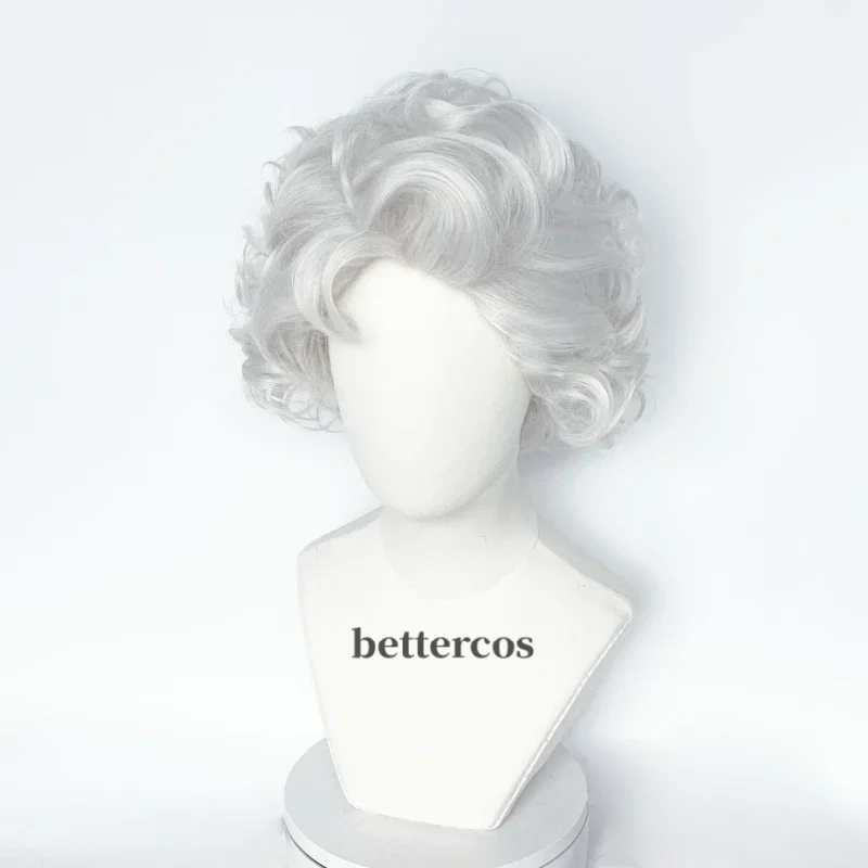 شعر مستعار تأثيري مصاص الدماء من Astarion ، مقاوم للحرارة ، شعر مستعار اصطناعي ، أبيض فضي