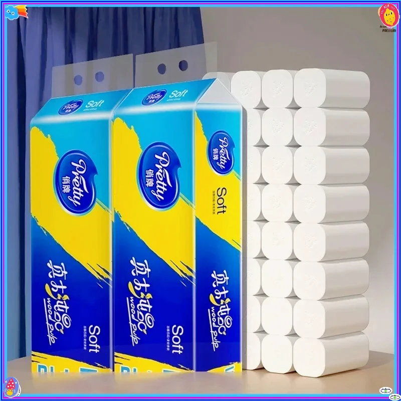 12 لفة جديدة من ورق التواليت ذو الصندوق الكامل مع 4 طبقات من ورق التواليت السميك المناشف الورقية للسيارة ورق ناعم صديق للبشرة #1