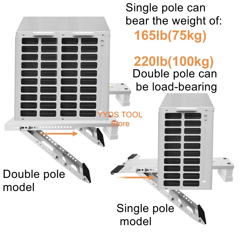 Roestvrijstalen Airconditioningbeugel Verdikte Vouwbeugel Universele Modellen Van Externe Airconditionerbeugel