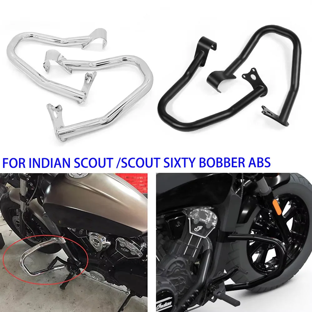 

Motorcycle Engine Guard Crash Bars Stunt Cage For Indian Scout 2015-2024 Scout Sixty Bobber ABS 2016-2024 Bumper Protection Bar