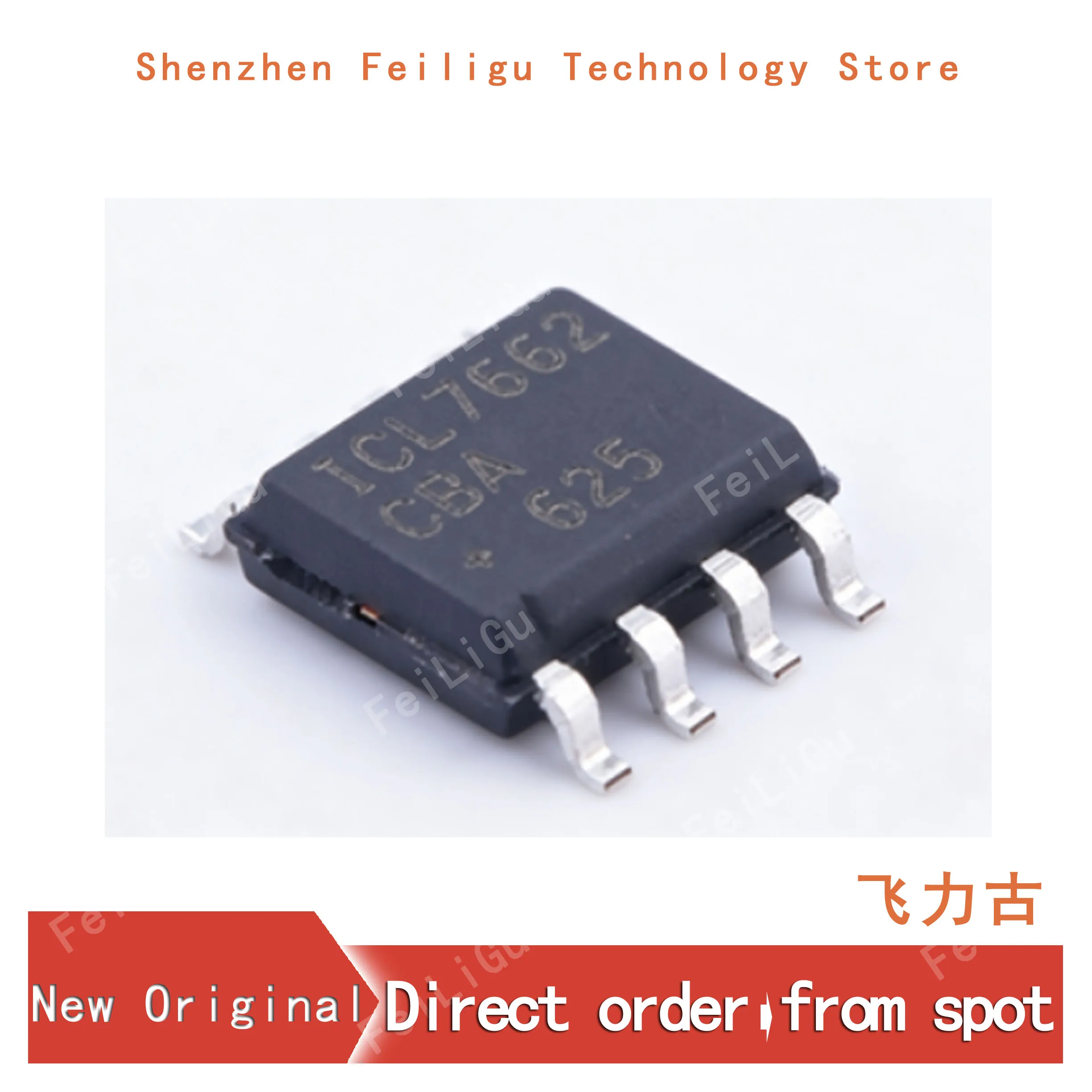 5/15/30/50Pieces 100% New original ICL7662CBA+T ICL7662CBA ICL7662 package:SOP8 charge pump switching regulator chip