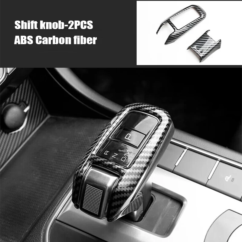 For Great Wall Cannon GWM Poer Ute 2019-2022 ABS Carbon Car Central Control Shift Lever Head Shift Panel Trim Frame Accessories