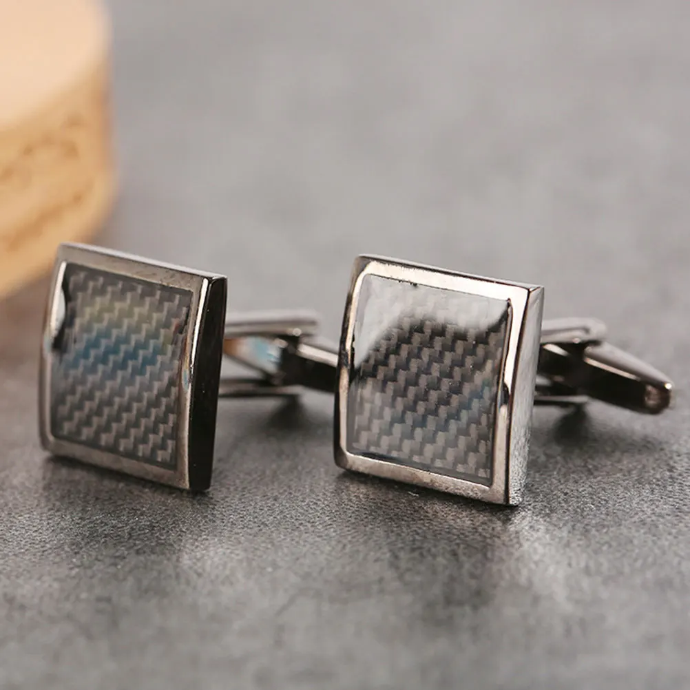

8pcs Wedding Studs Set Black Durable Elegant Tuxedo Accessories Formal Events Business Shirts Groom Groomsmen Party Cufflink Box
