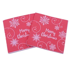 40 Pcs Snowflake Luncheon Napkins Printed Christmas Holiday Paper Cocktail Party