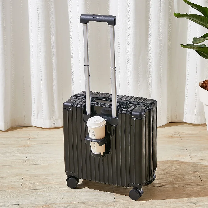 DOIAESKV18-20 inch luggage boarding case high-end trolley case silent universal wheel with cup holder