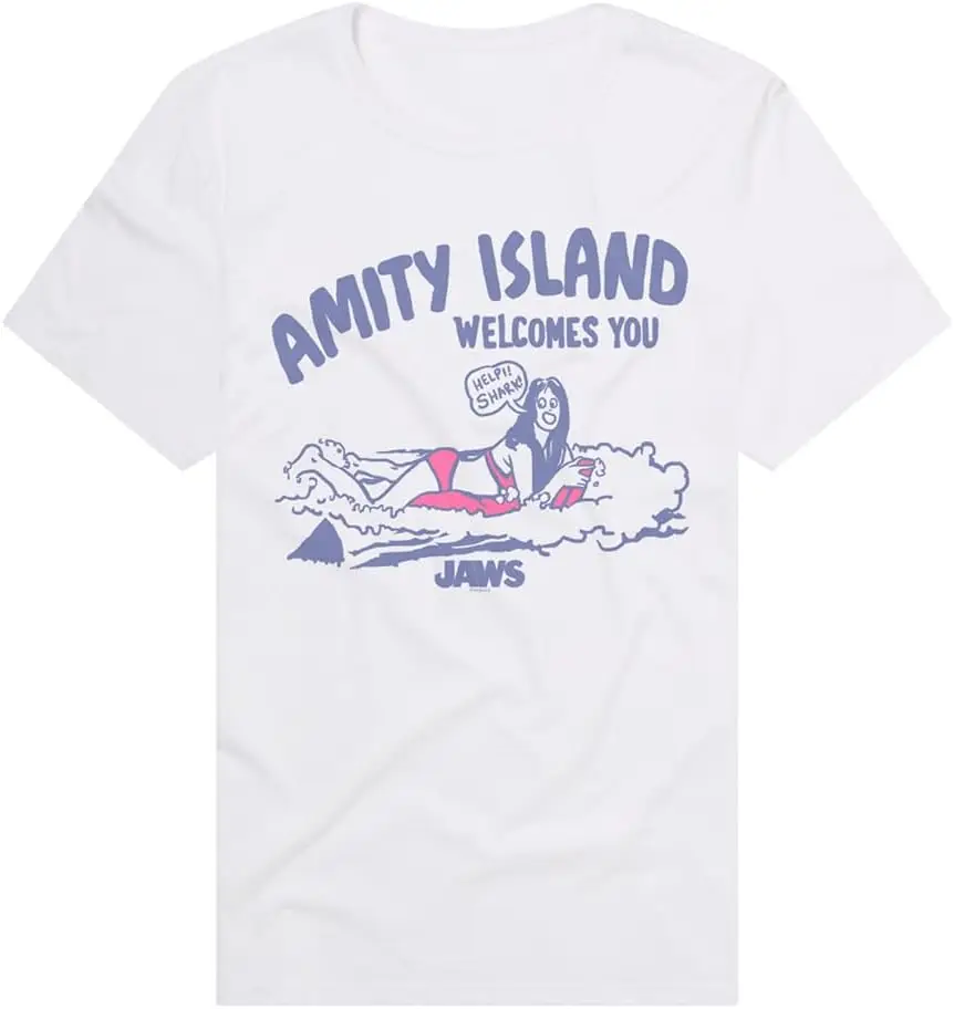 

Jaws Amity Island Welcome Adult Unisex Classic Ring-Spun T-Shirt