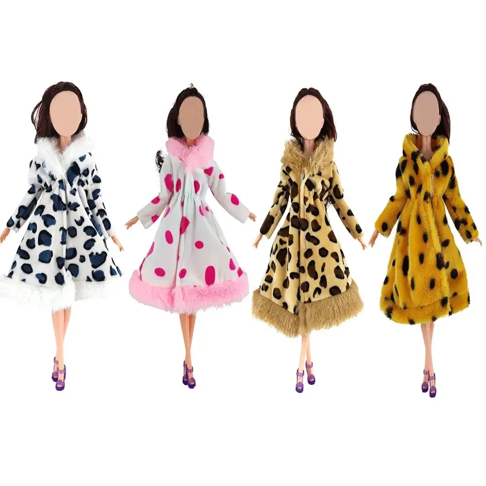 

Girl's Gift 30cm Doll For Baby Warm Clothes Winter Fur Coat Soft