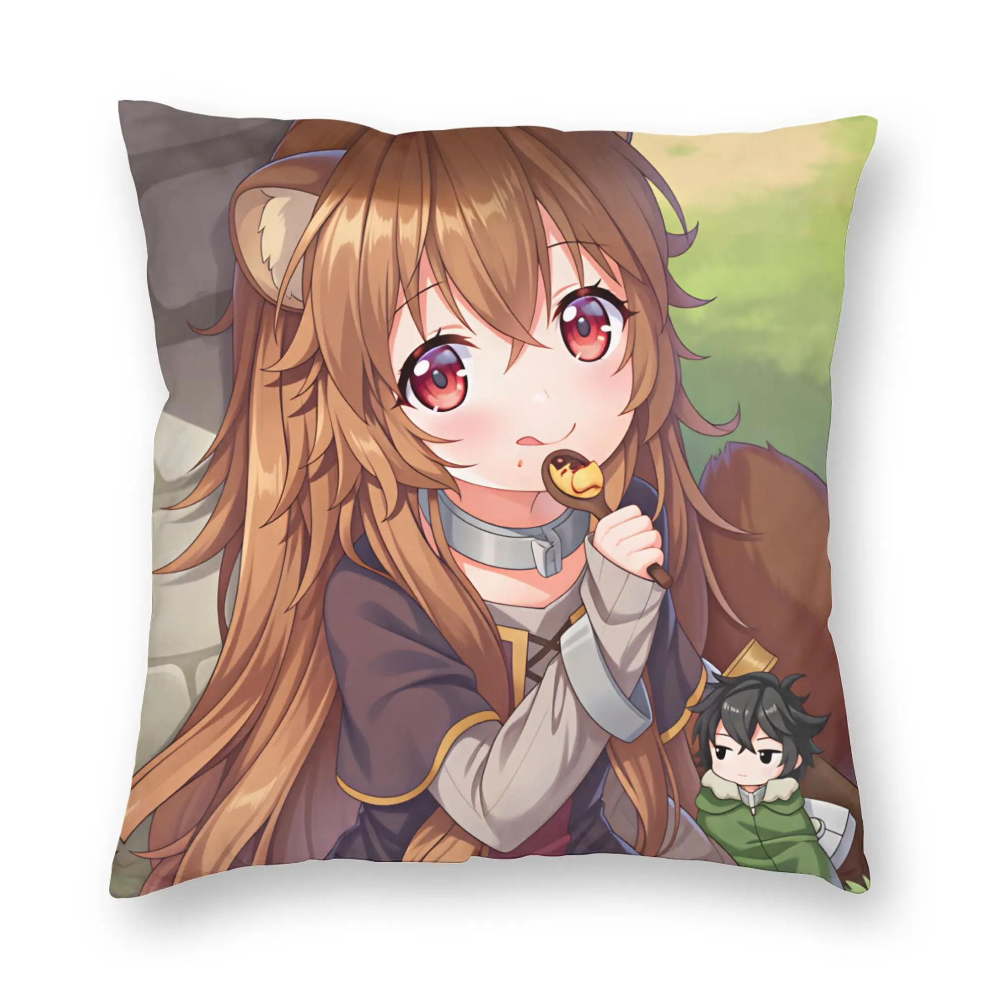 Pillow Cover Raphtalia S-Shield Hero TRotSH  Funny Pillow Case For Living Room Chair Pillowcases